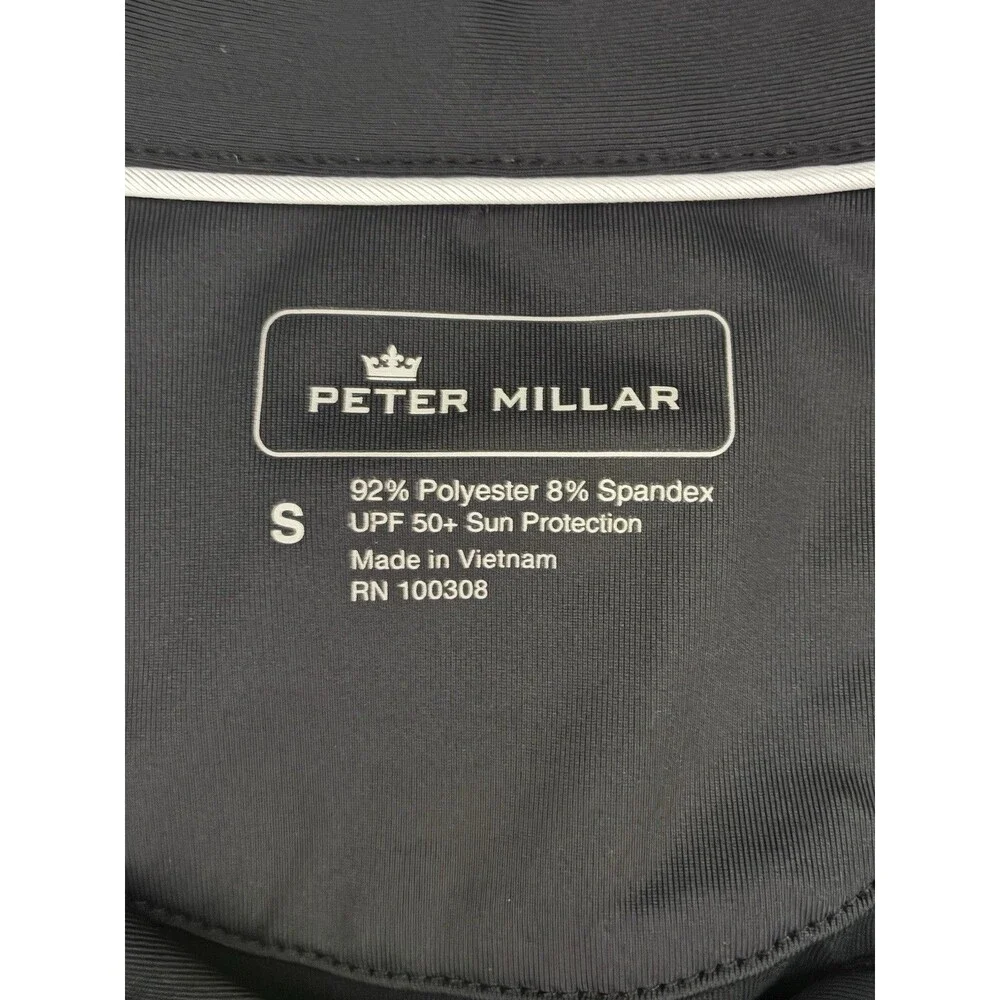 Peter Millar NWT Women’s Black Polo Size Small UPF 50+